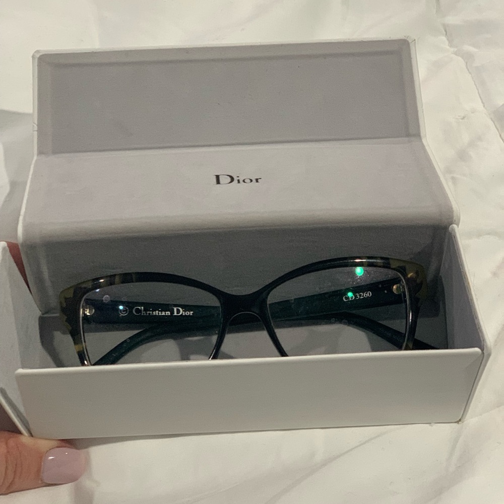 CHRISTIAN DIOR CD 3260 Black White Striped Eyeglasses